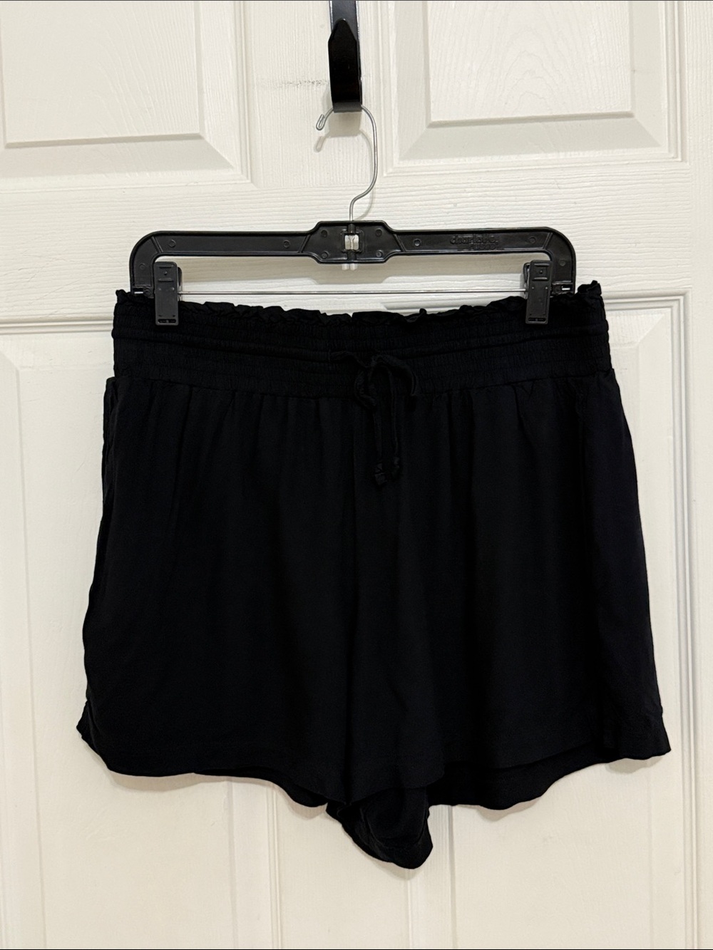 Abercrombie & Fitch women’s Black High-Waist Drawstring Shorts